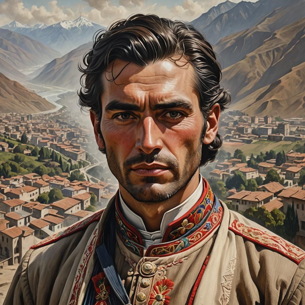 1919 Chilean Man Portrait in Photorealistic Style