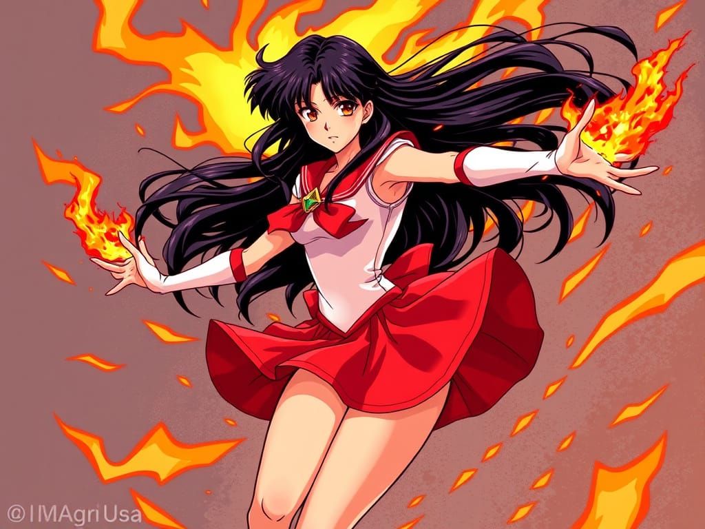Anime-Inspired Sailor Guardian Unleashes Fierce Energy