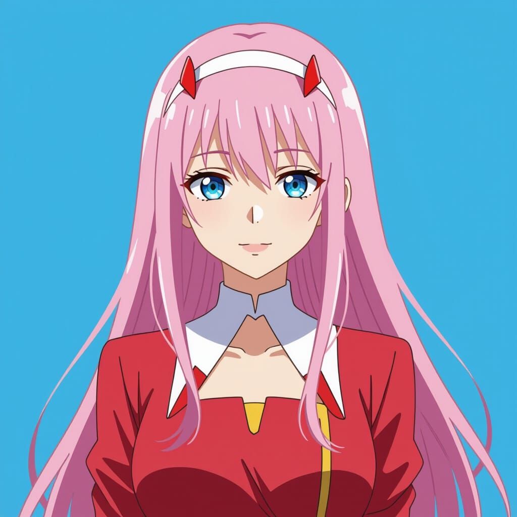 Zero Two Portrait from Darling in the Franxx