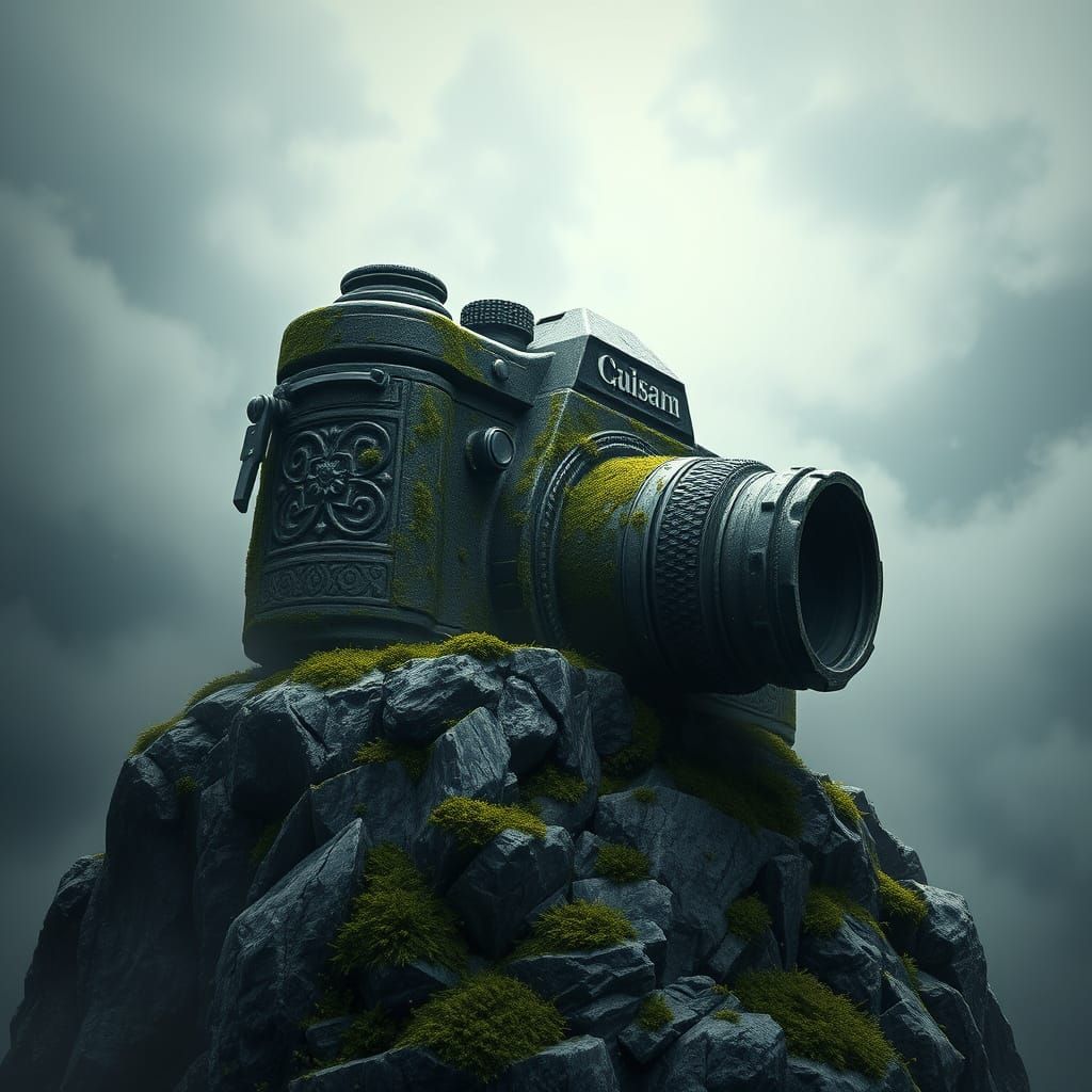 Ancient Granite Camera Perched on Mountain Outcropping