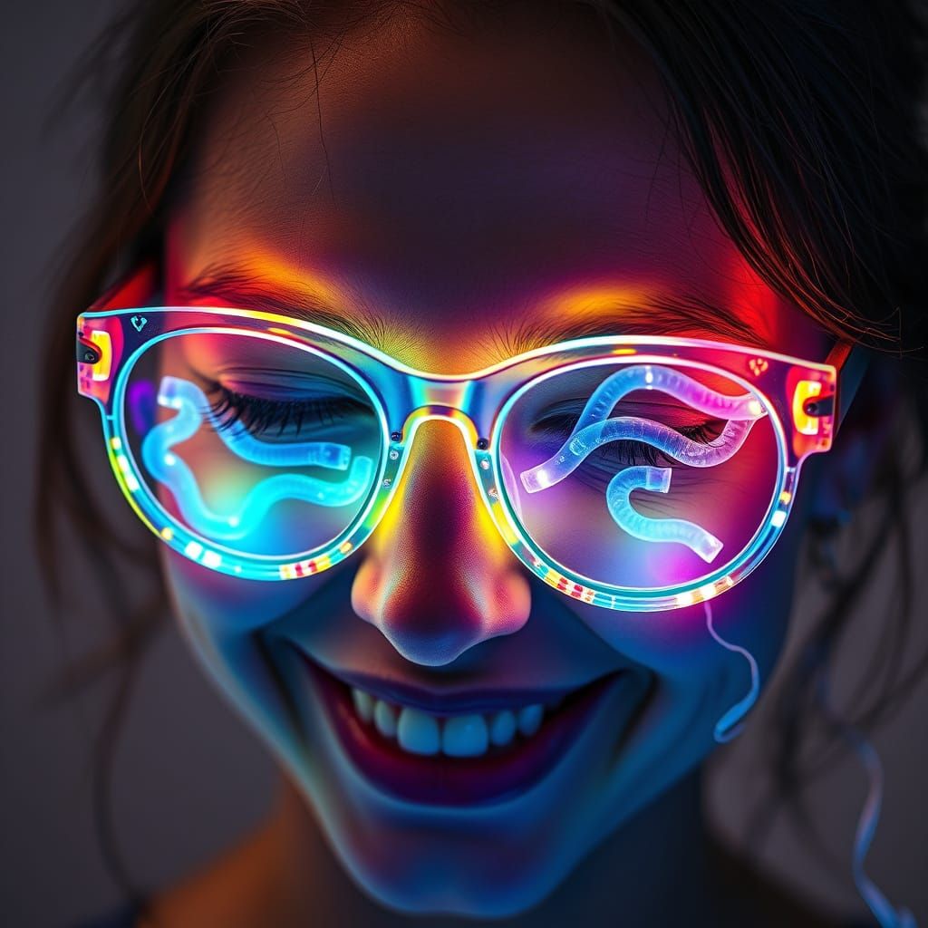 Woman Wears Electric Eel Eyewear for Migraine Relief