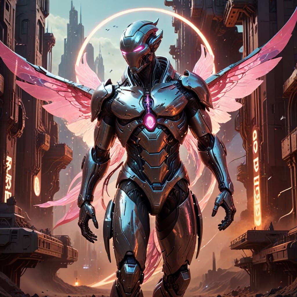 Galactic Space Metropolis with Alienoid Figure