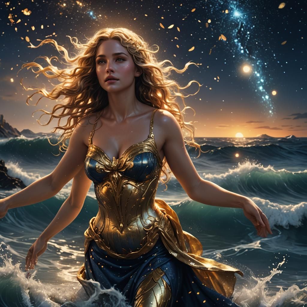 Aphrodite Rising: A Fantasy Matte Painting