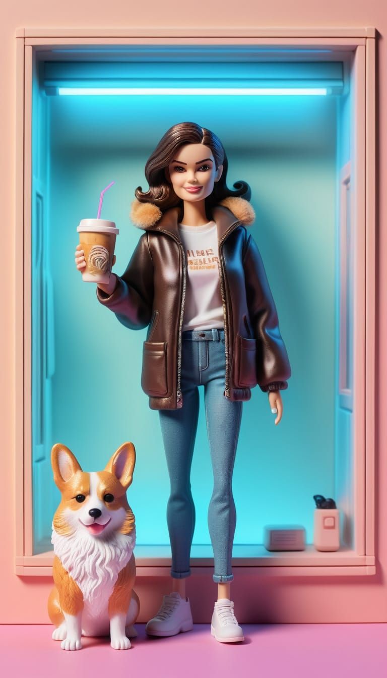 Retro Futuristic Hyperrealistic Action Figure Art