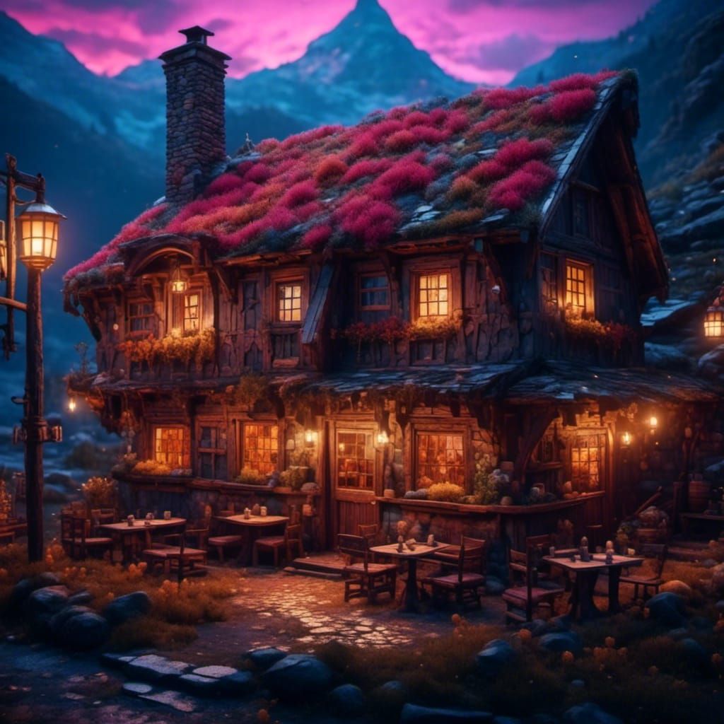 Low Poly Tavern in Dark RPG Fantasy