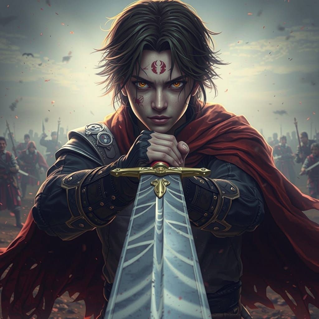 Battle-Scarred Warrior in Cinematic HDR