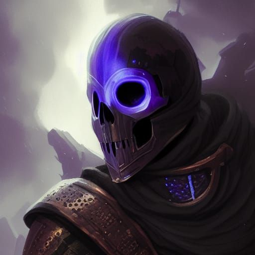 Fire Knight Skull with Pumpkin Knight, Hyper-Realistic Art