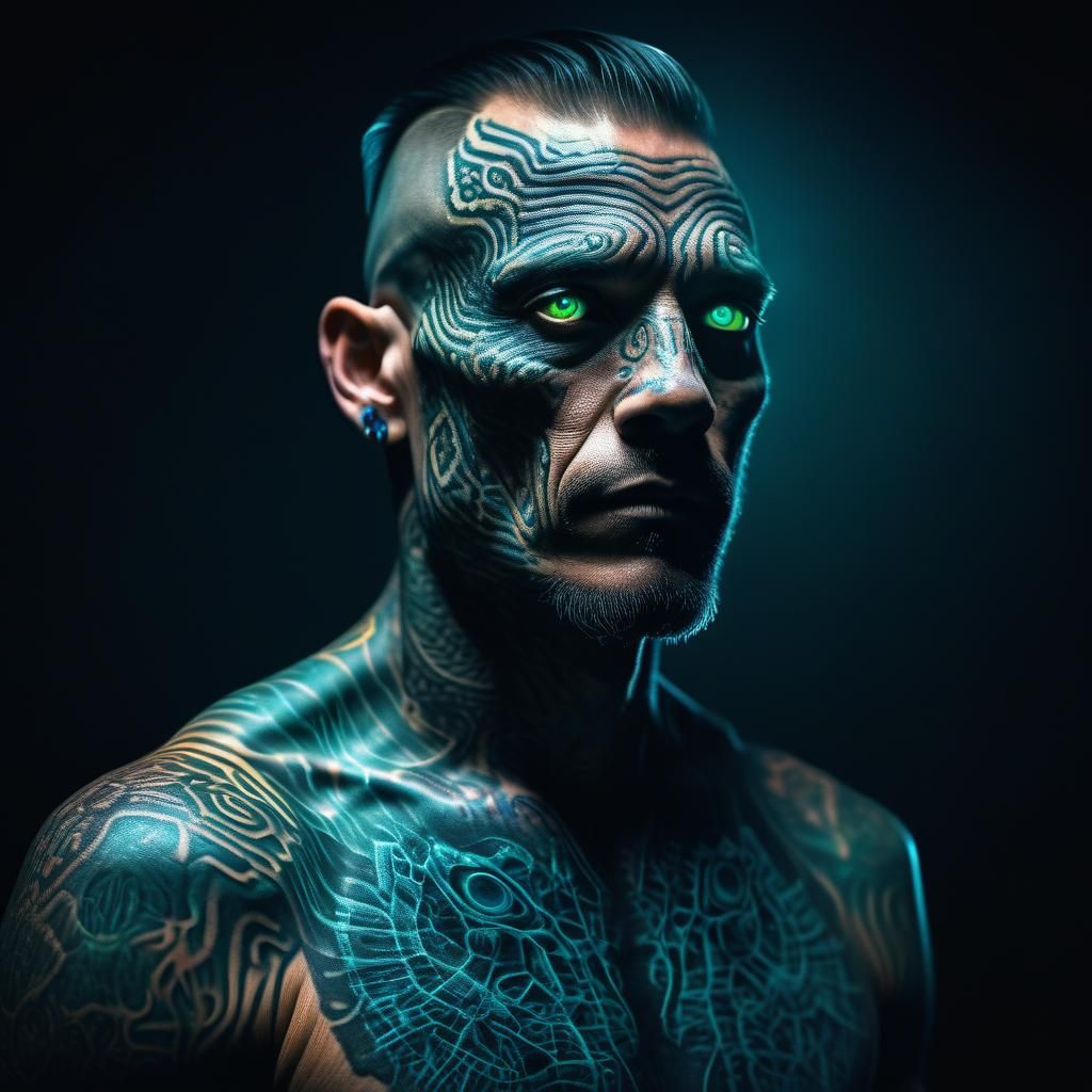 Bio-Modified Portraits in a Cinematic Style