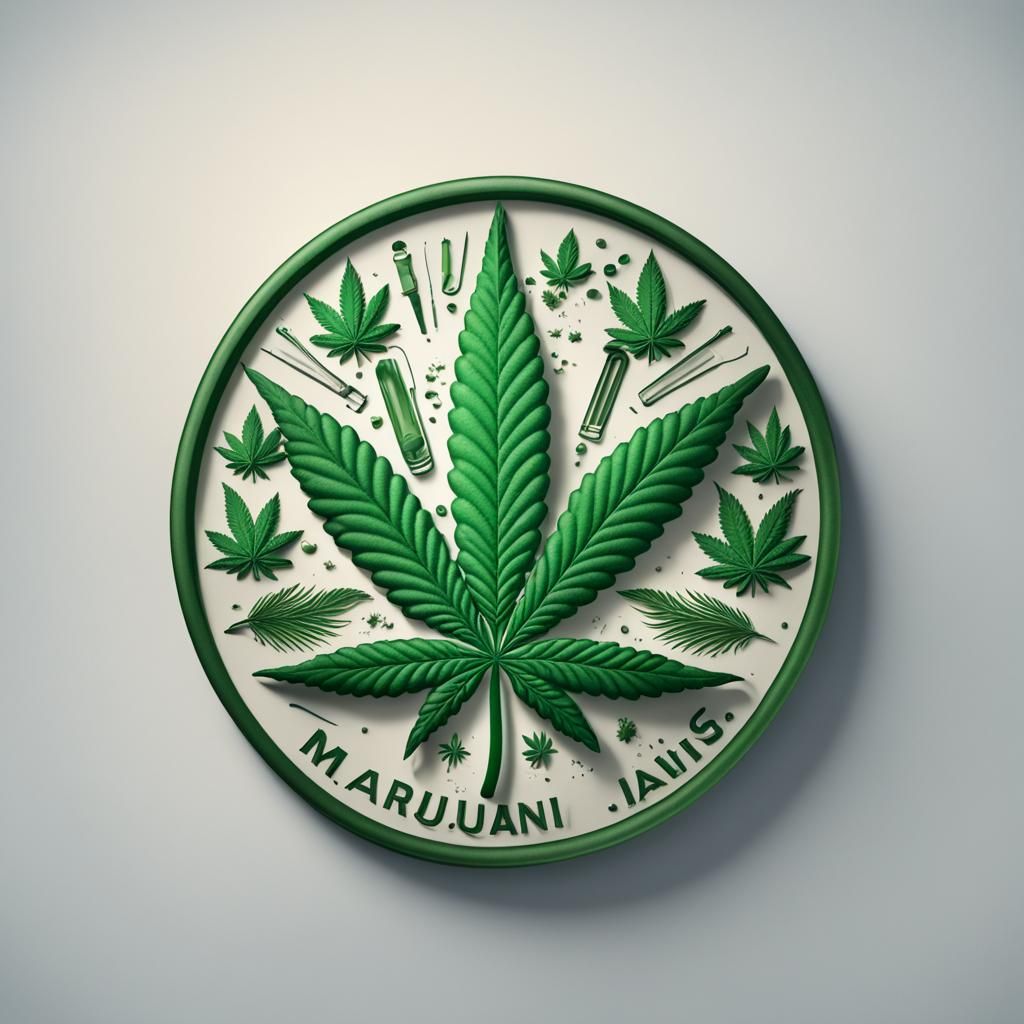 Cannabis Smoking Accessories Logo: Matte Painting