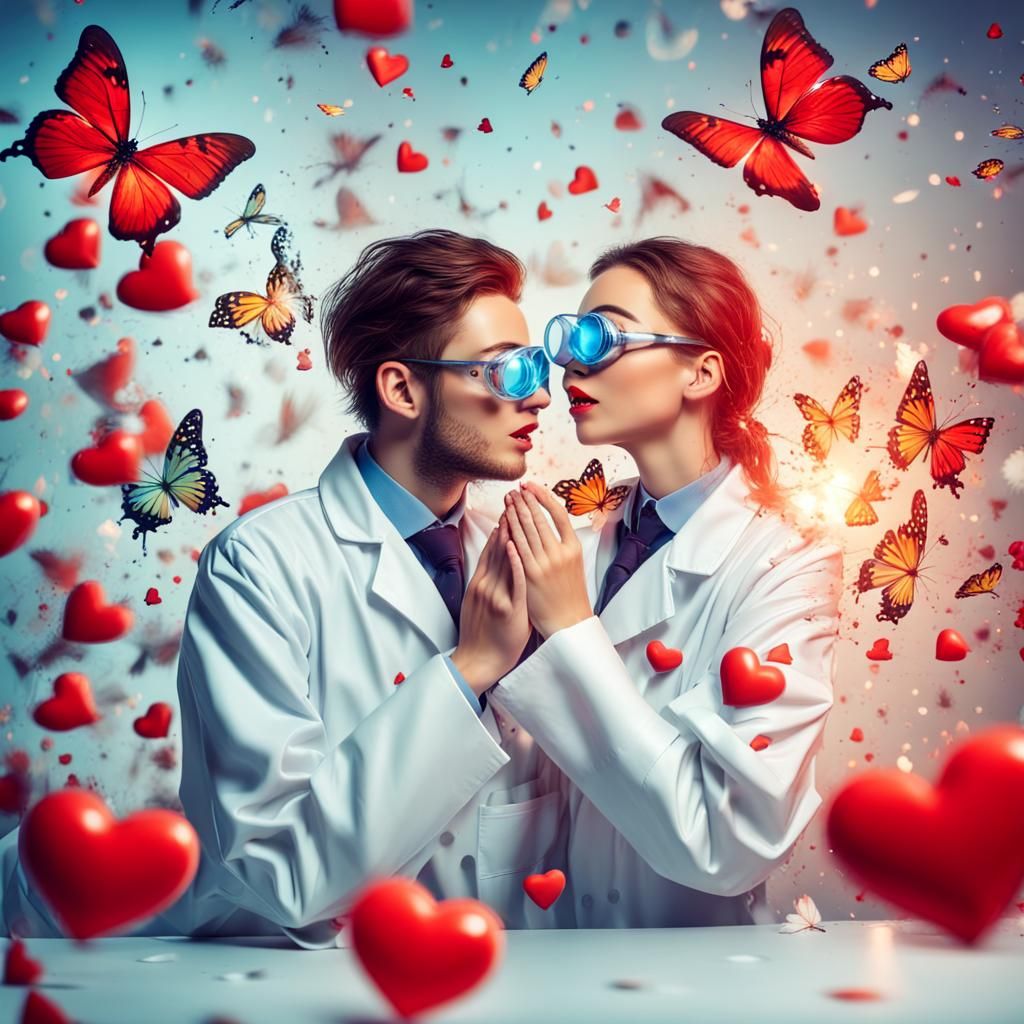 Chemistry Students' Surprise Love in Splash Art Style
