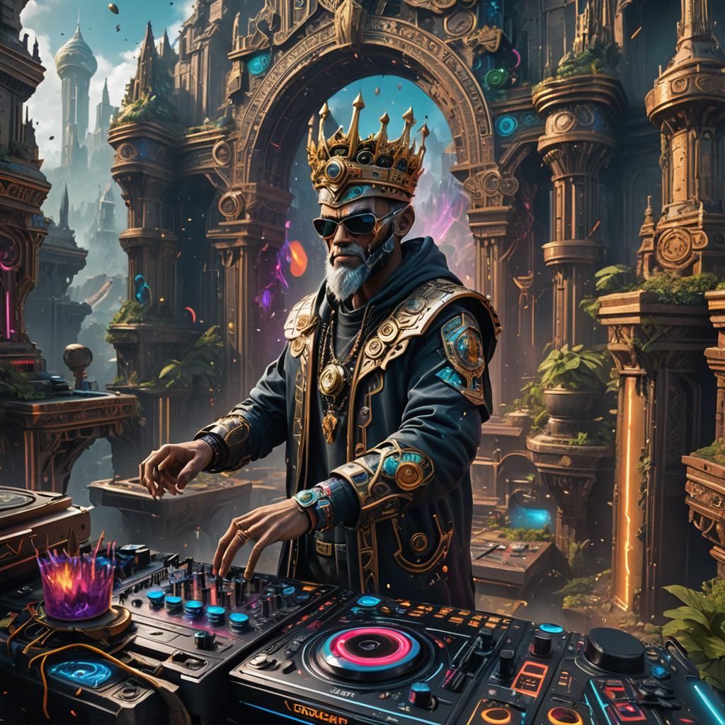 Tomcraft Techno DJ King: Detailed Matte Painting