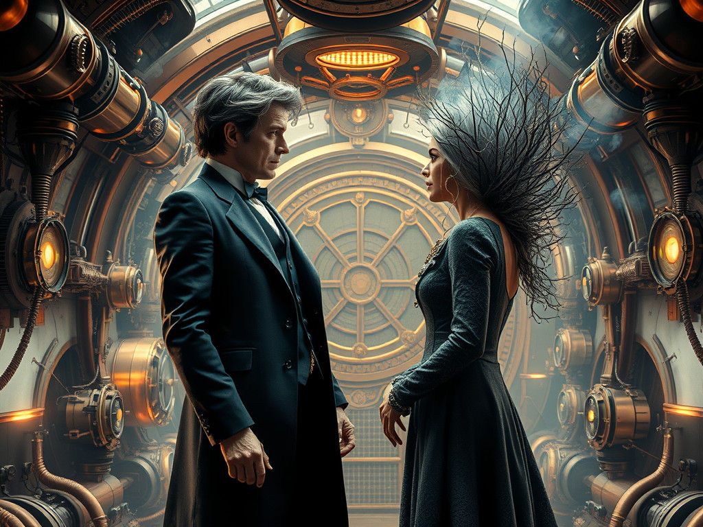 Steampunk Doctor Who Meets the Tree Woman