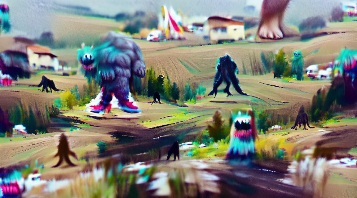 Elusive Monster Roaming Countryside: Blurry Bigfoot Sighting