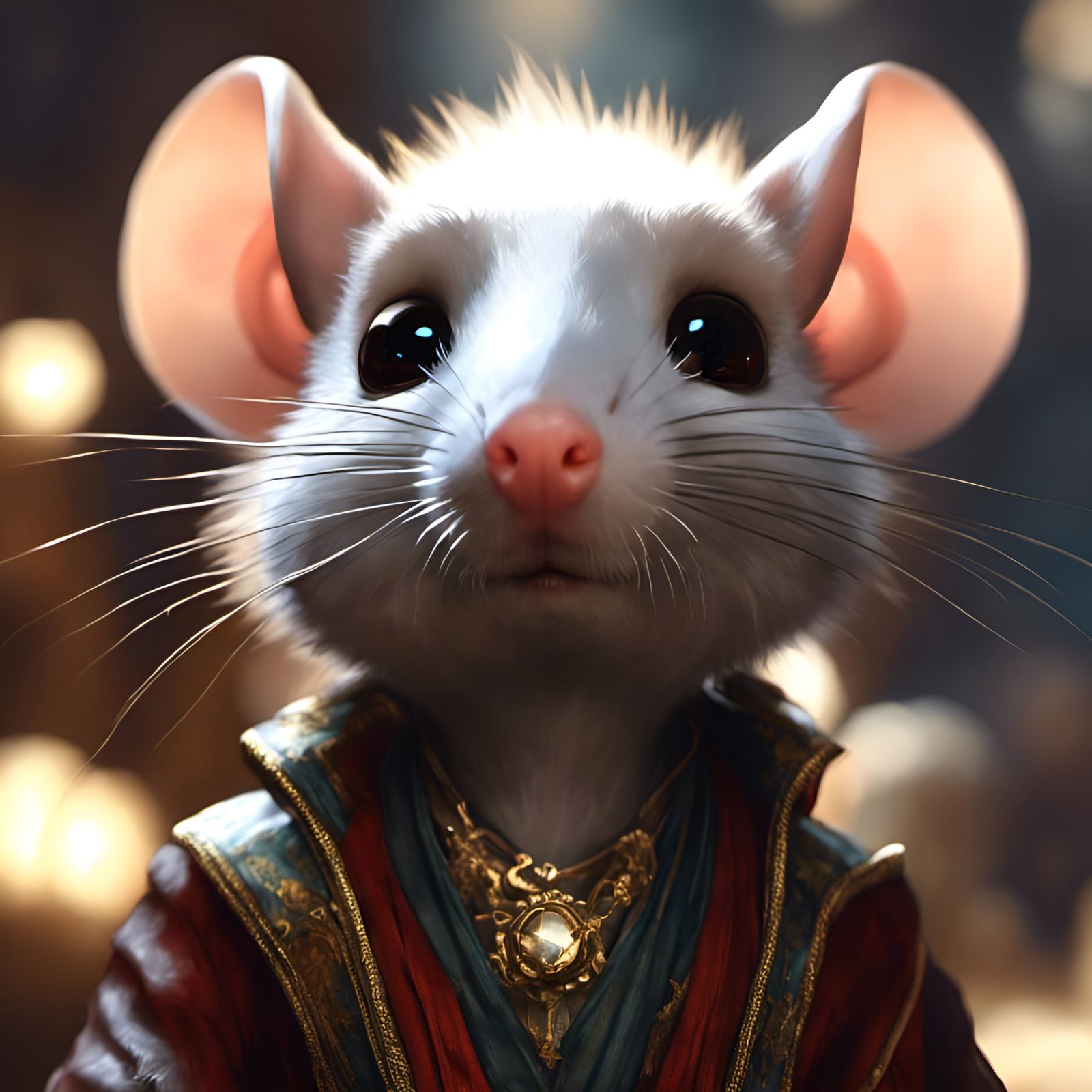 Chibi Rat Renaissance Painter Portrait
