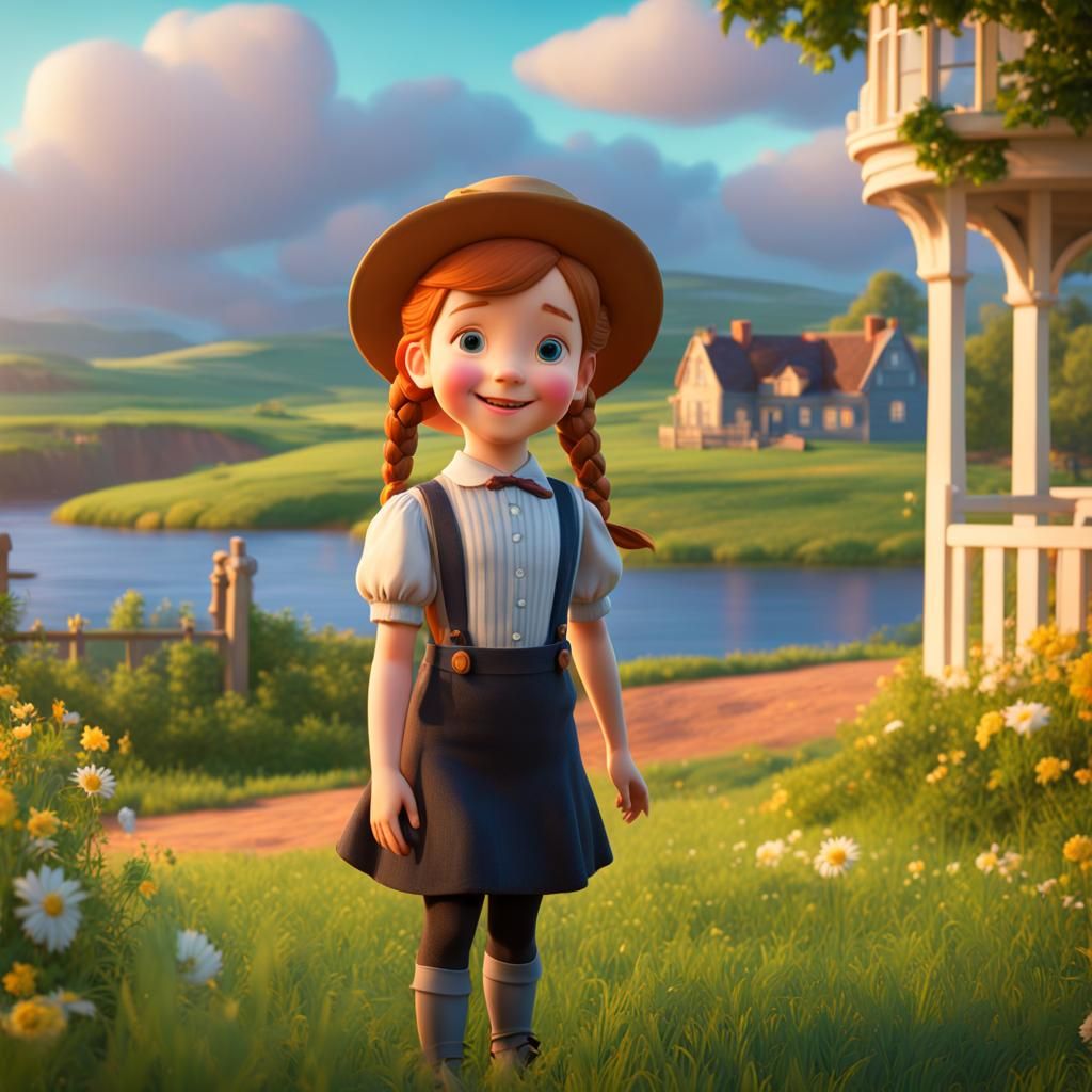Happy Anne of Green Gables: 3D Digital Art