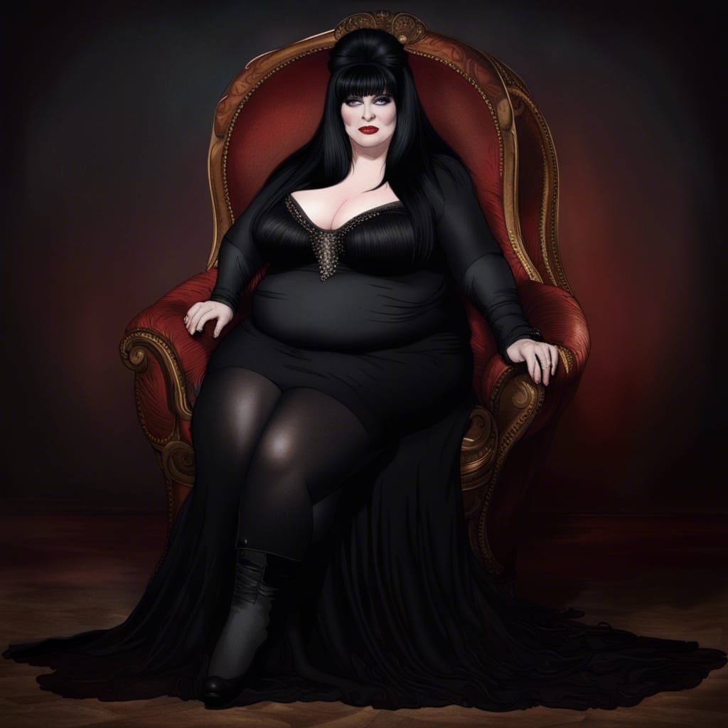 Elvira Reimagined: A Full-Body Portrait