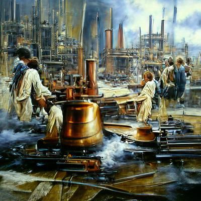 Industrial Revolution: Oil Painting by Gurney