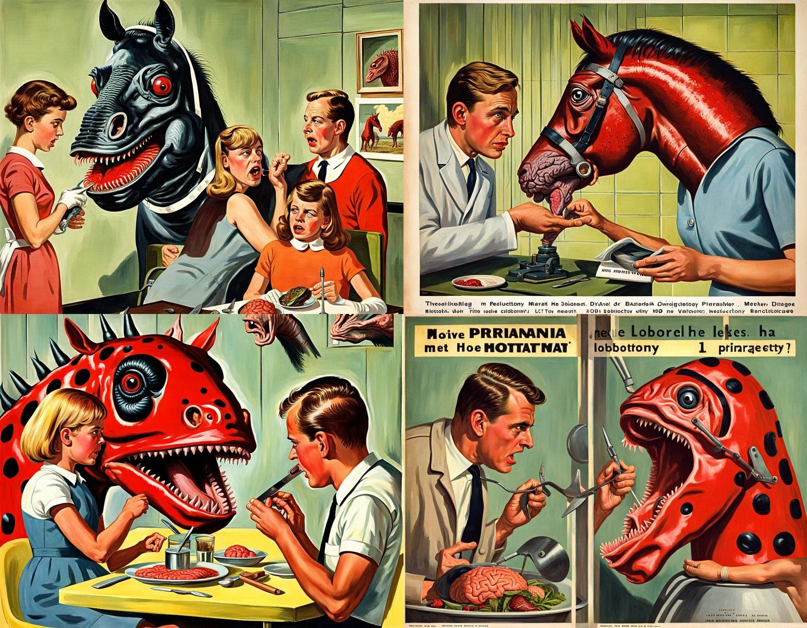 Disturbing 1960s Movie Poster Art with Animal Horror