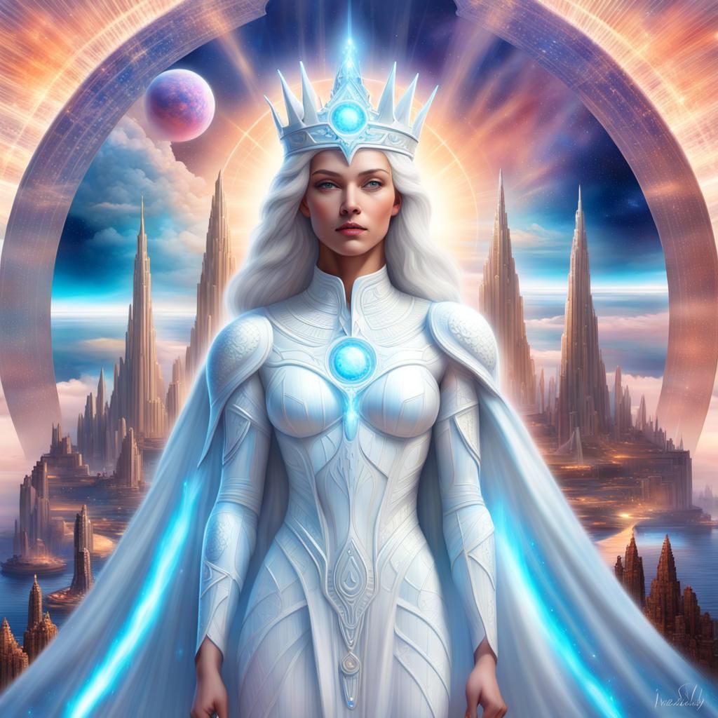 Atlantis Ascended Masters of Light in a Futuristic City