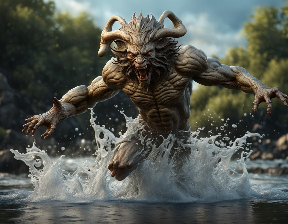 Mythical Creature Emerges: 3D Digital Sculpture