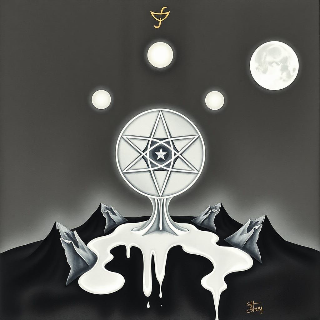 Surreal Tarot Card in Pastel Watercolors