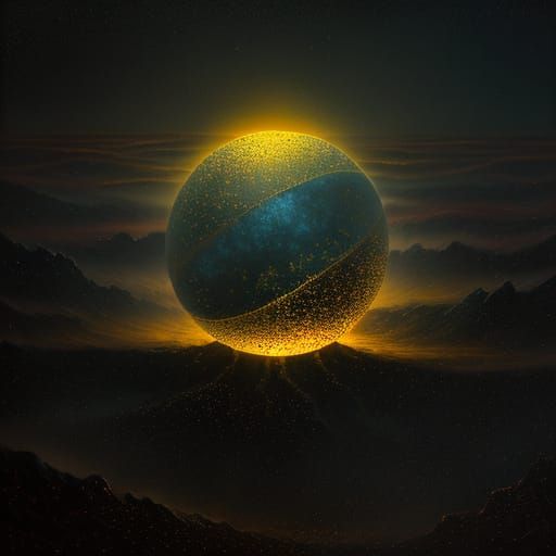 Surreal Dust Particles in Golden Light