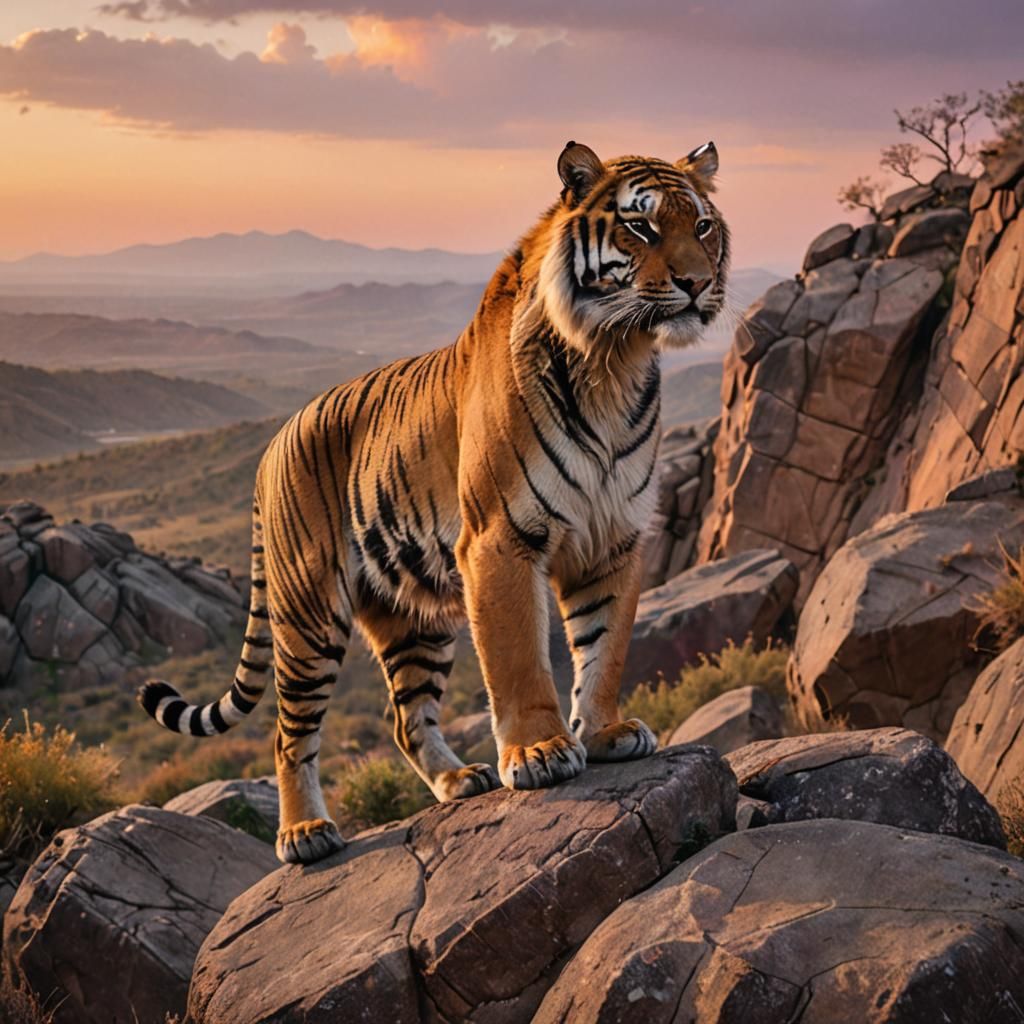 Tiger at Sunset: Wildlife Photography in National Geographic...