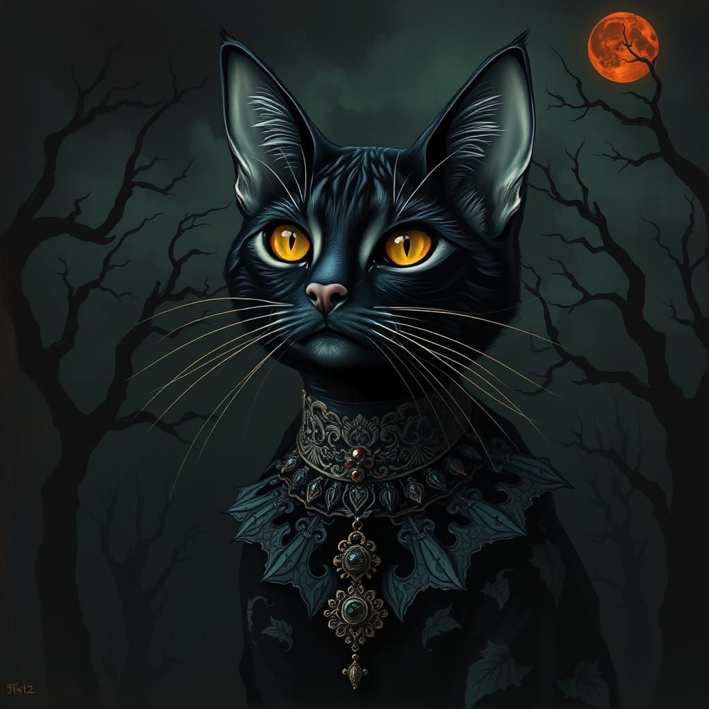 Gothic Feline Beauty