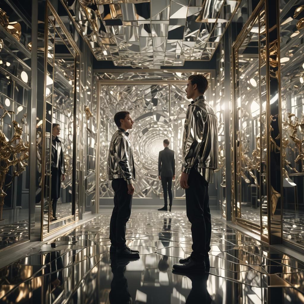 Endless Reflections: A Surrealist Dreamscape