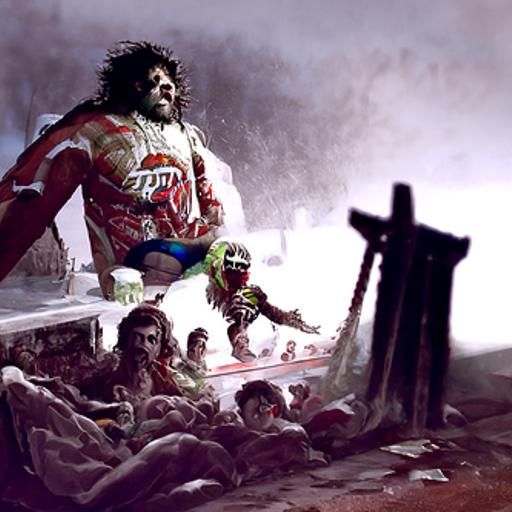 The Last Supper: Ultimate Warrior Horror in Doré Style
