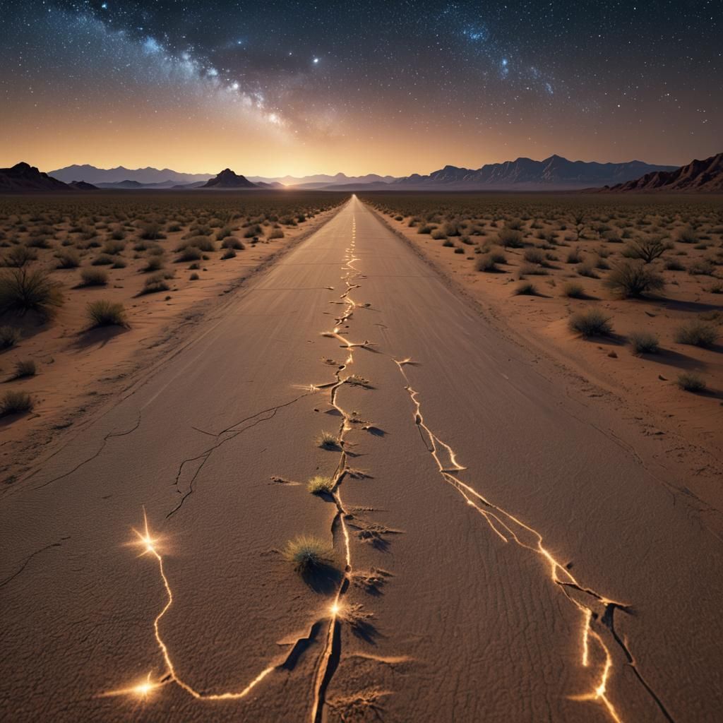 Astral Desert Road: A Holographic Cosmic Journey