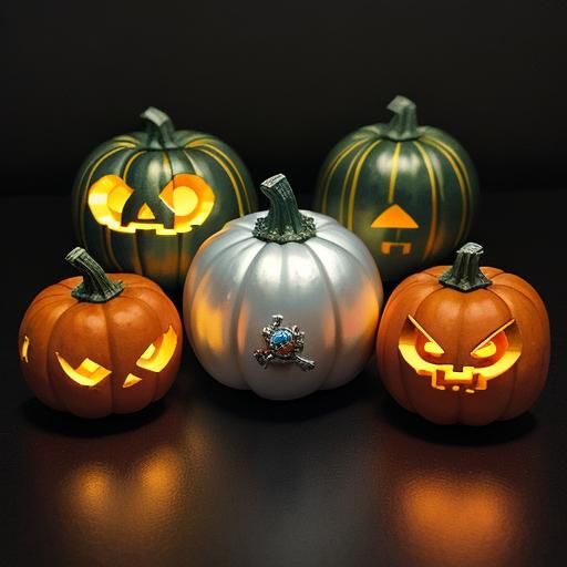 Illuminated Pearl Pumpkins: Comic Book Art