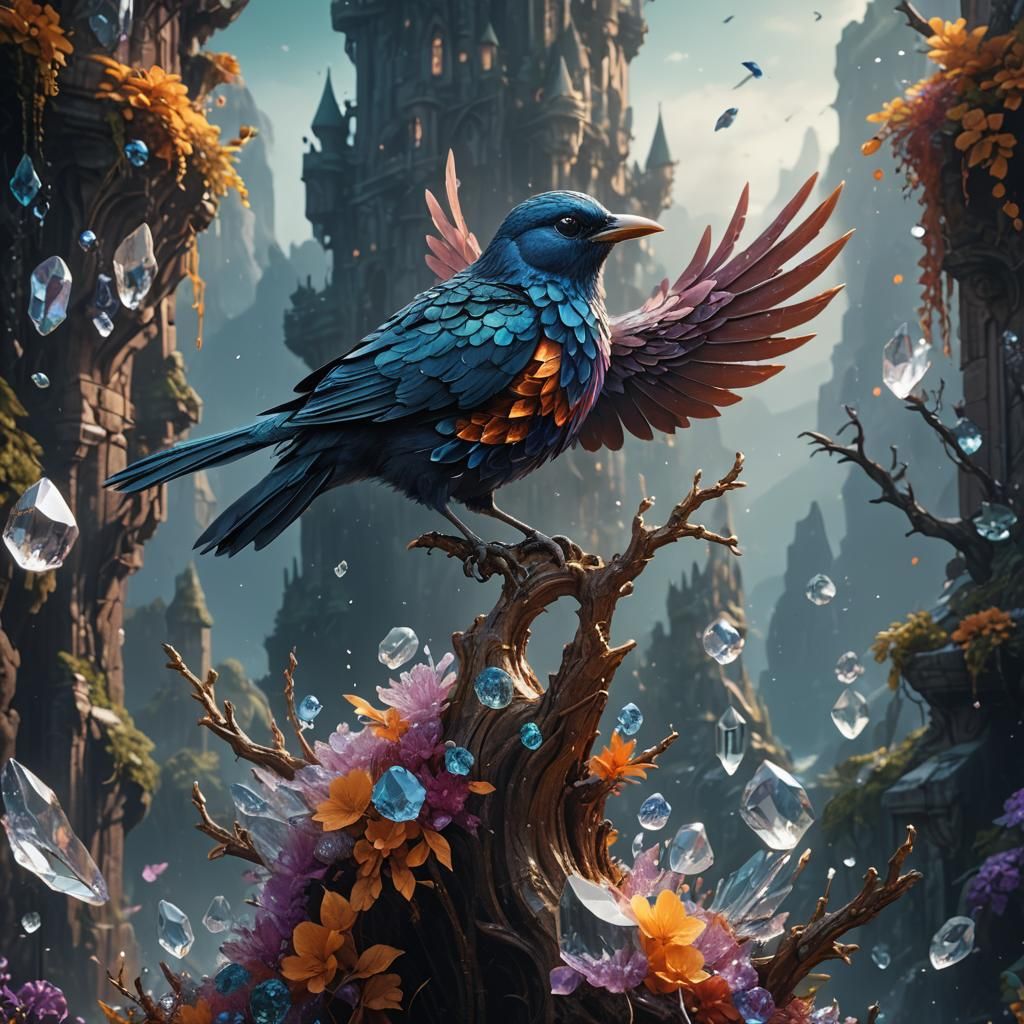 Crystal Bird Fantasy Concept Art