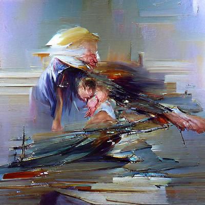 Powerful Oil Painting: A Study of Abuse