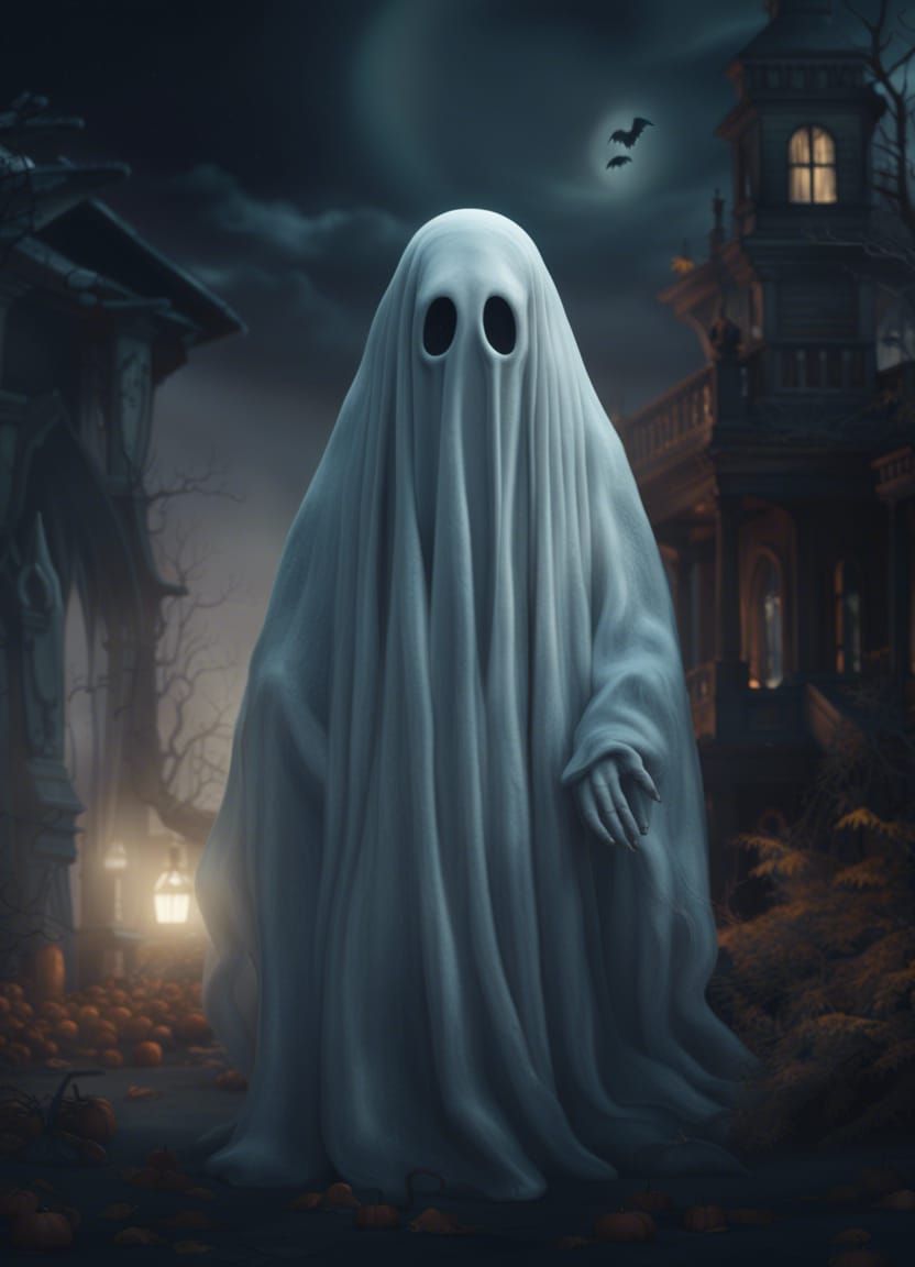 Cinematic Halloween Ghost Digital Matte Painting