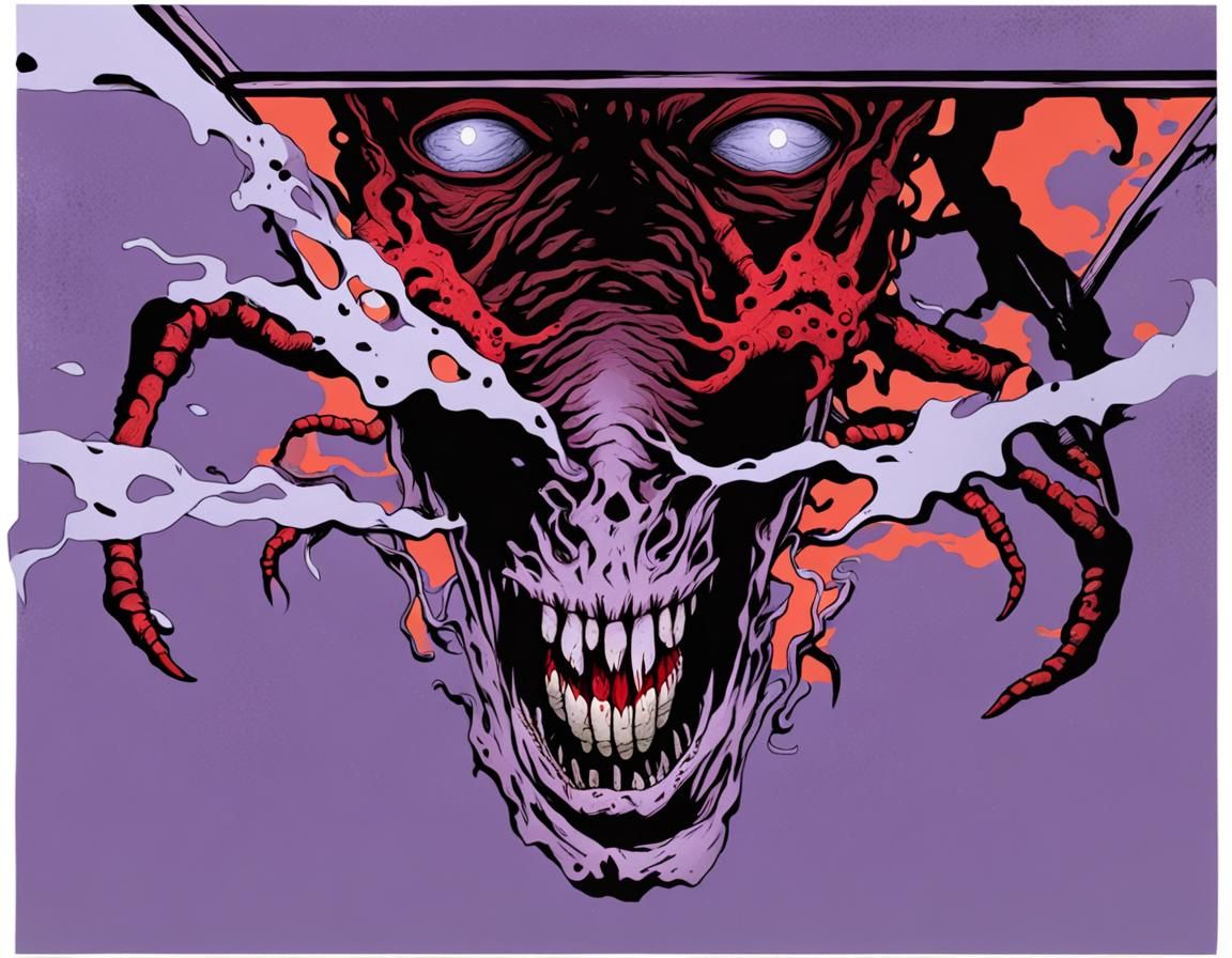 Eldritch Ghost in Junji Ito Horror Style