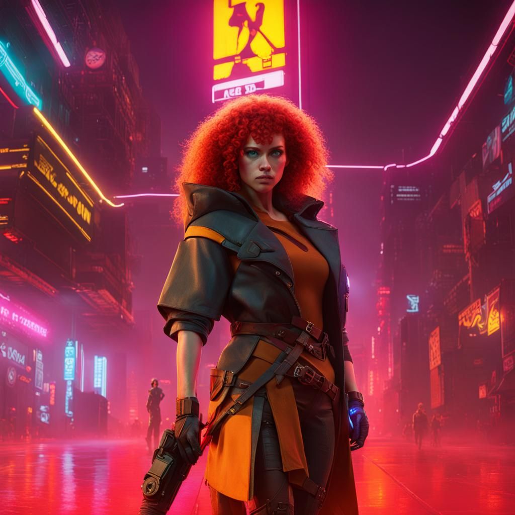 Merida in Cyberpunk 2099 Neon Style