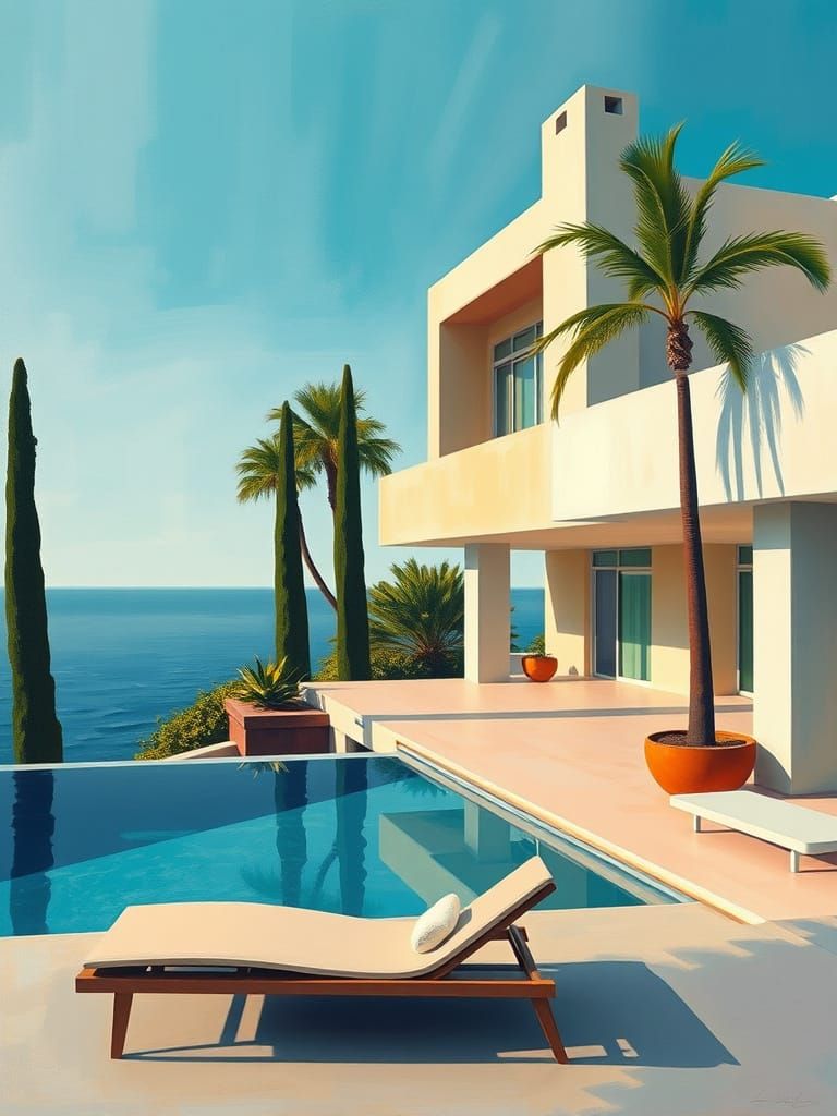 Modern Ocean House in Rothko-Gurney Style