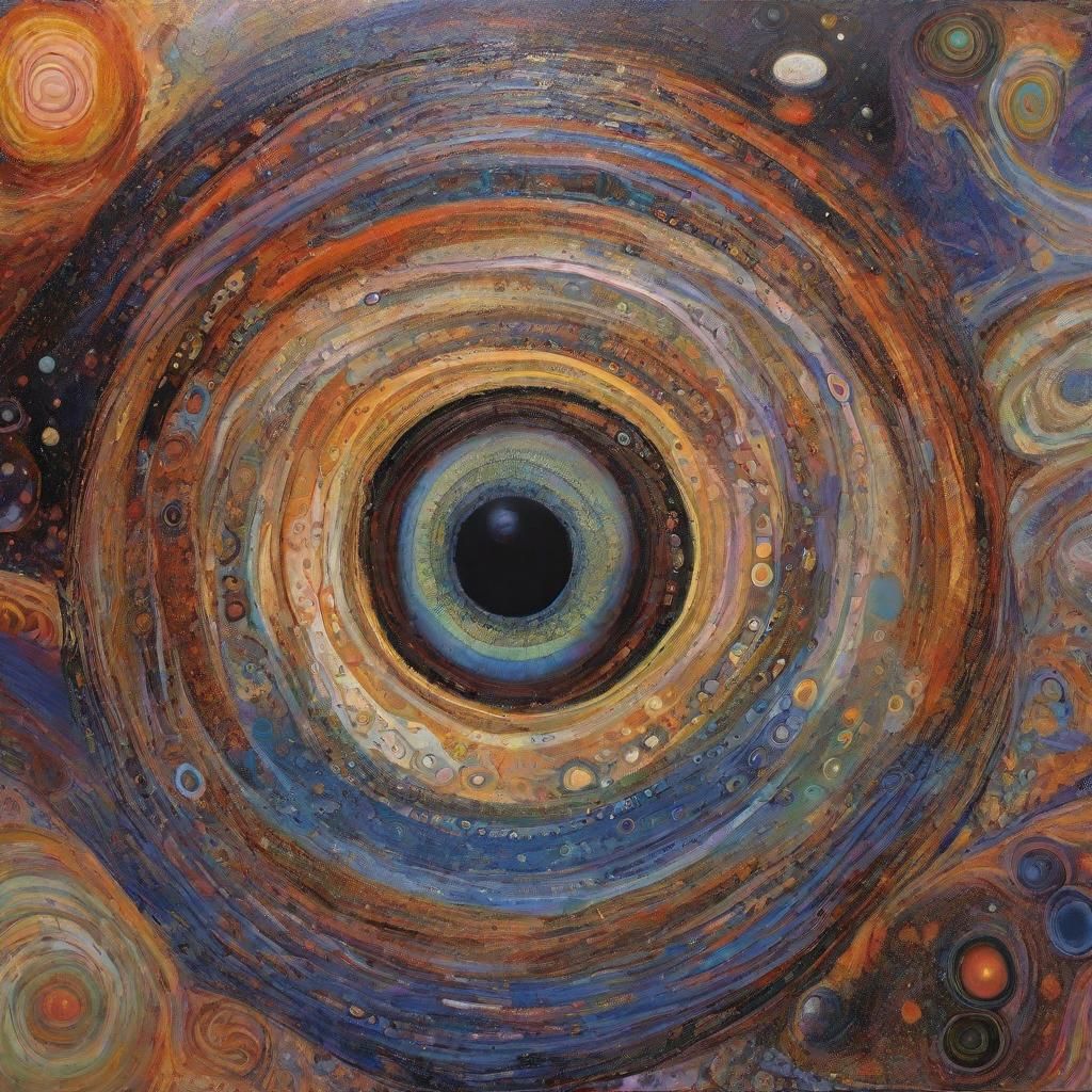 Psychedelic Klimt Lamprey on Jupiter at Twilight