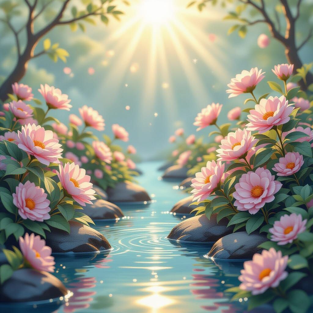 Nature's Abstract Beauty: Serenity and Divine Connection