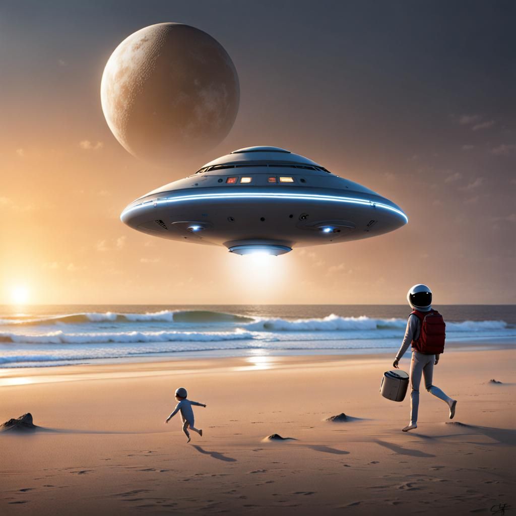 Plane Landing at Beach