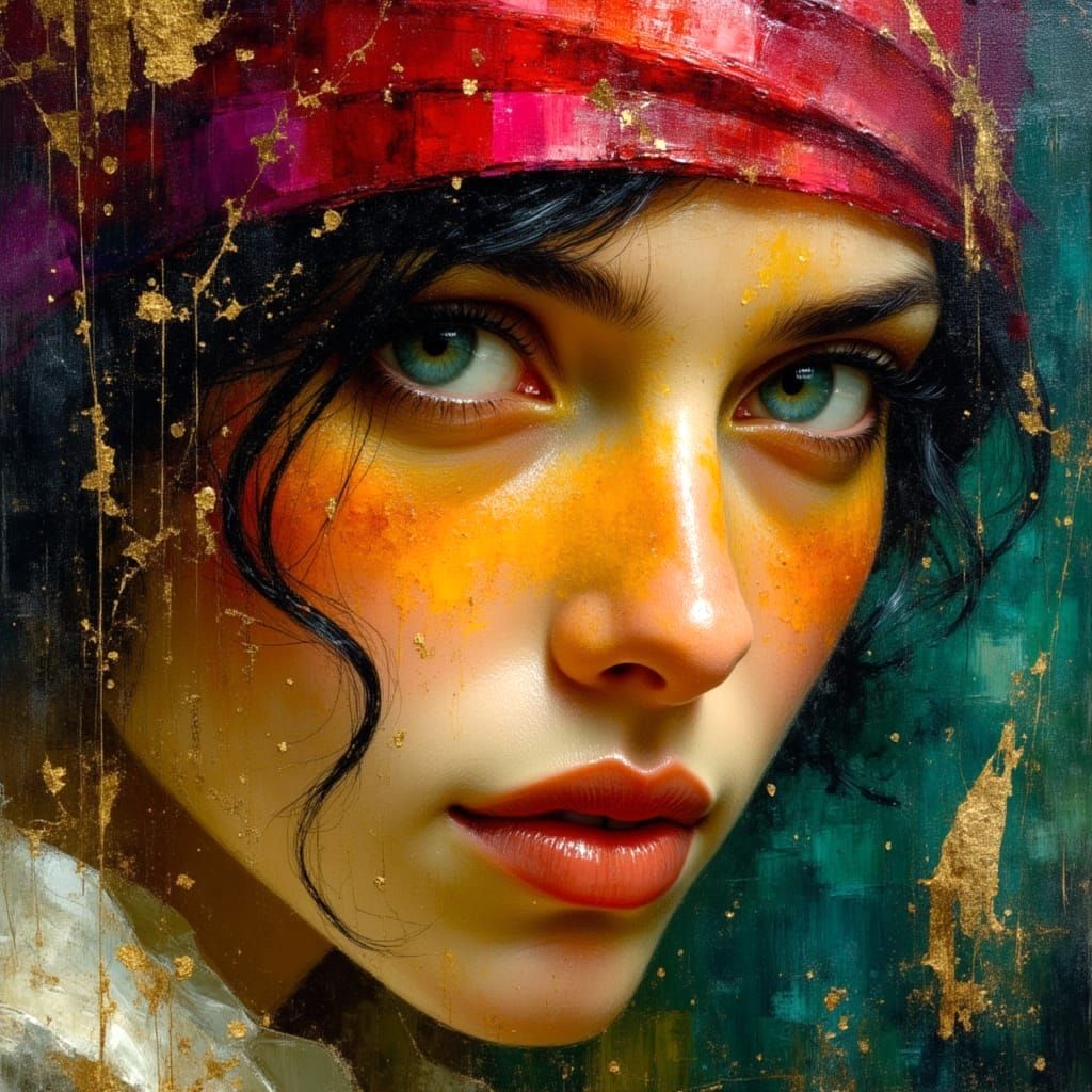 Pirate Royalty Portrait in Vibrant Oil Painting