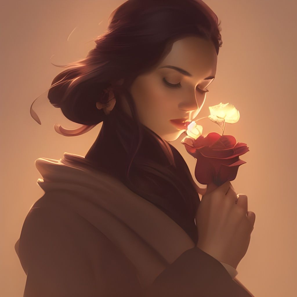 Girl with Rose: Hyperdetailed Portrait in Unreal Engine 5