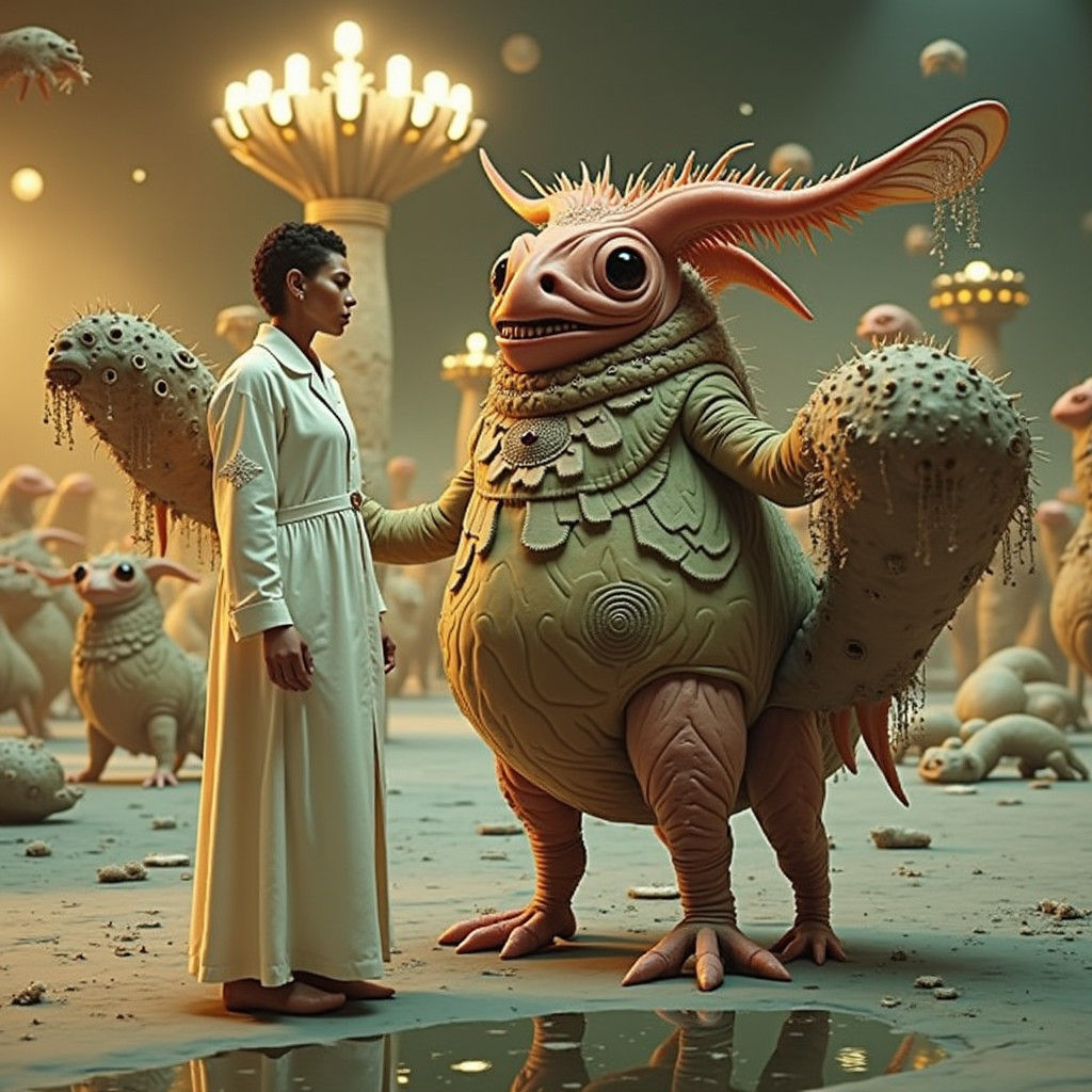 Galactic Dreamscape Portrait in Photorealistic Style