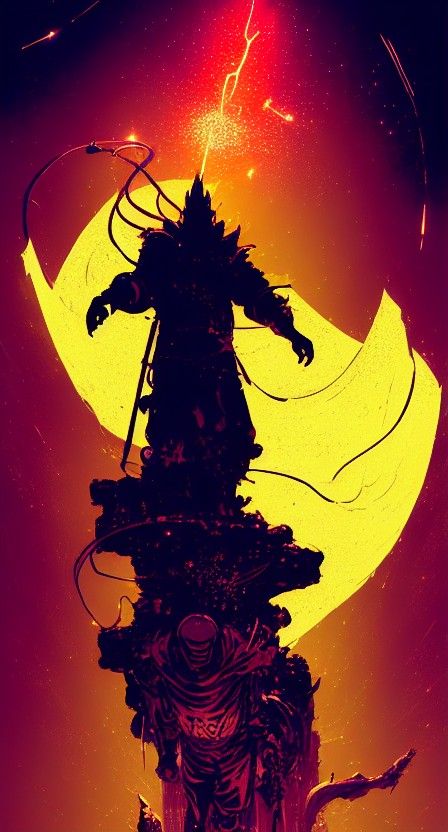 Golden Divinity in Cel-Shaded Style