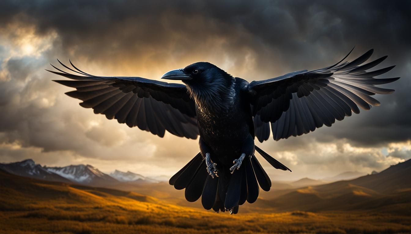 flying raven