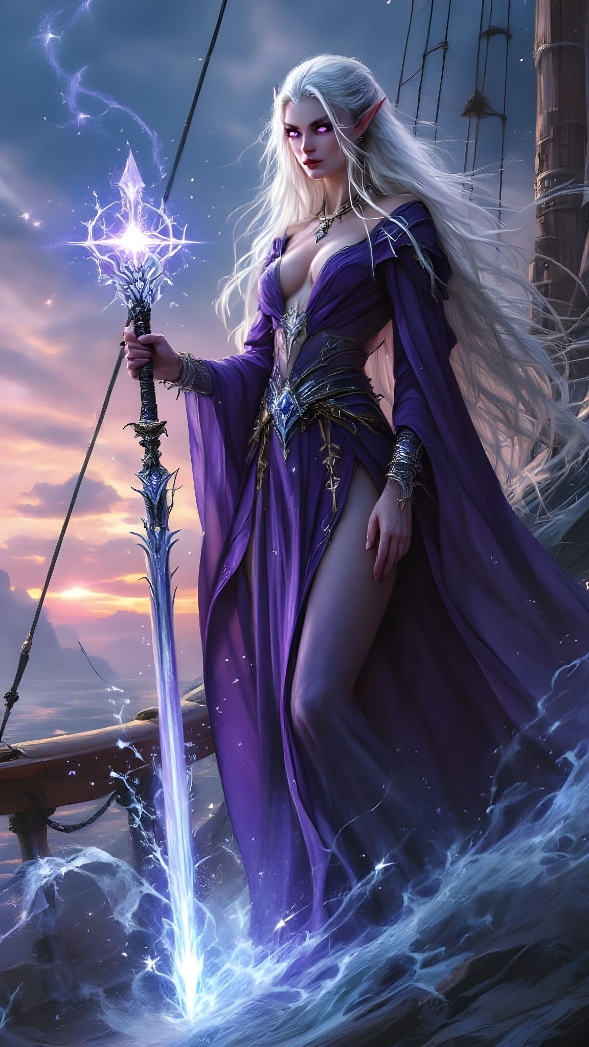 Ethereal Elven Sorceress Radiates Ancient Magic