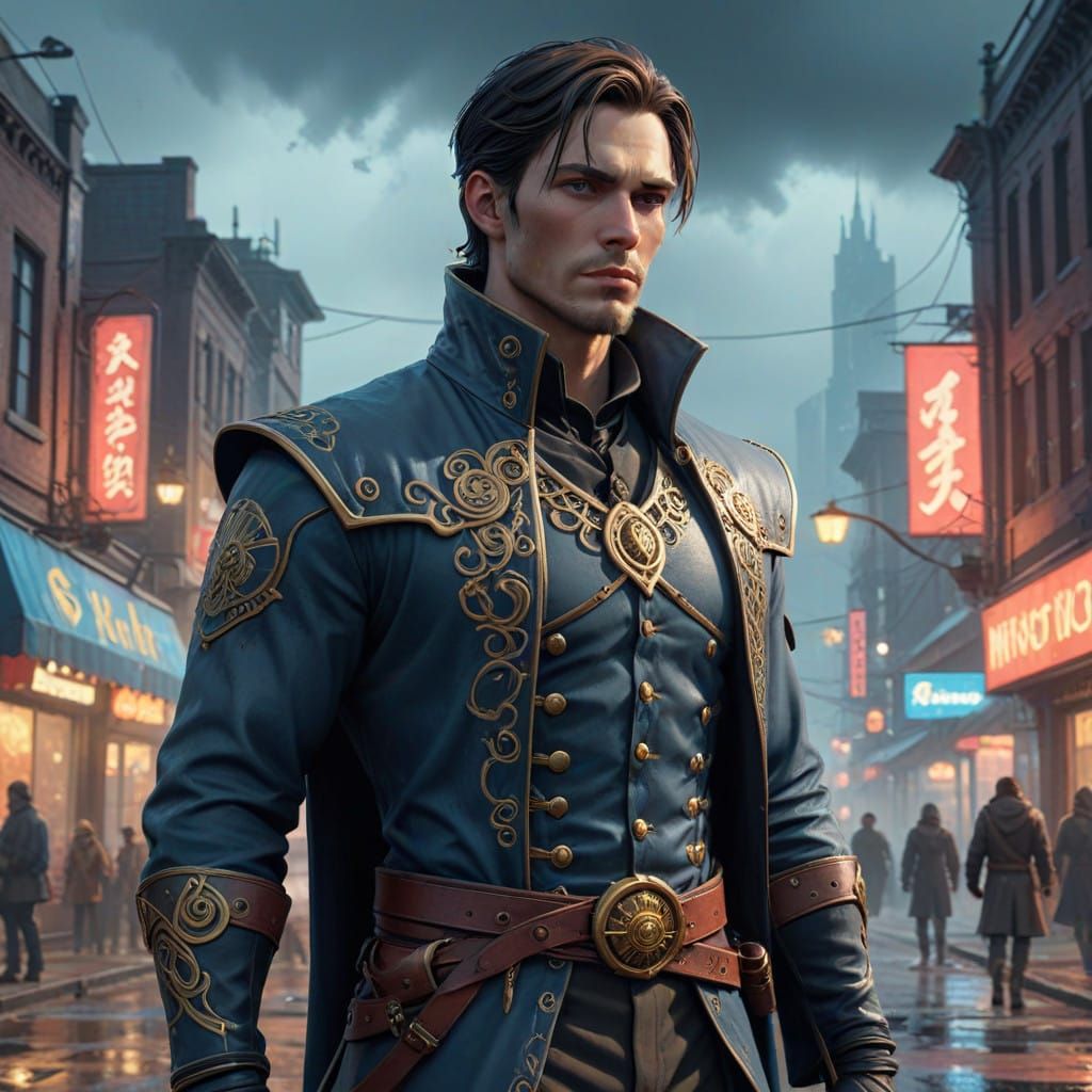 Heroic Ham from the Mistborn Series in Dramatic 3D Anime Sty...