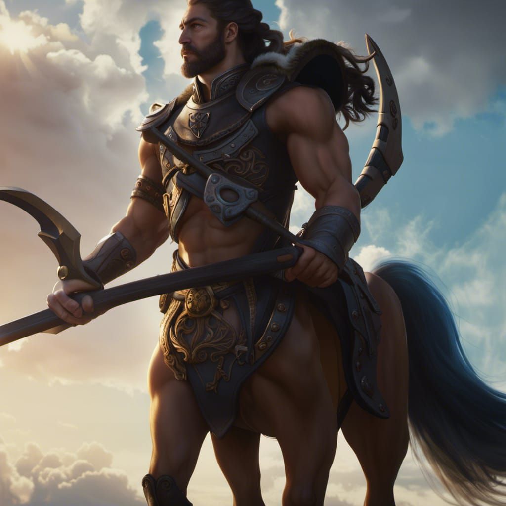 Chiron the Centaur Archer, Digital Art