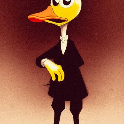 Sinister Duck Cartoon Character